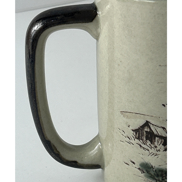 Vintage OTAGIRI Coffee Cocoa Tea Mug Country Farm Barn Windmill Embossed - Picture 7 of 7